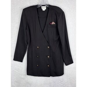Jeffrey & Dara‎ Blazer Dress Double Breasted Pocket Hanky Vintage Size 5/6